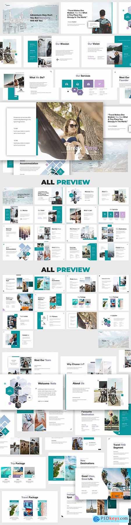 Travellia - Travel Agency Powerpoint and Google Slides Template