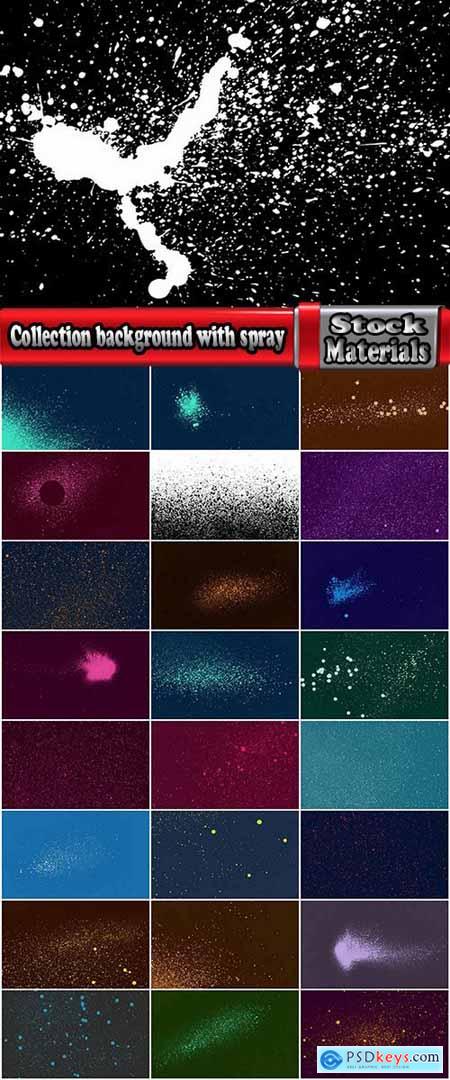 Collection background with spray paint in sample basis point cover 25 EPS