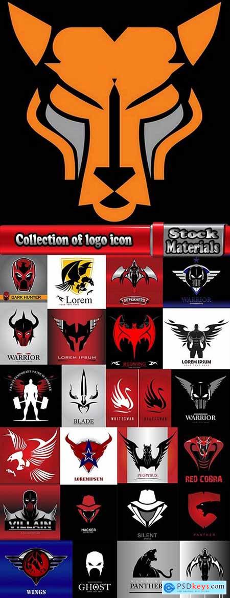Collection of logo icon trading company mythical animal superhero 25 EPS