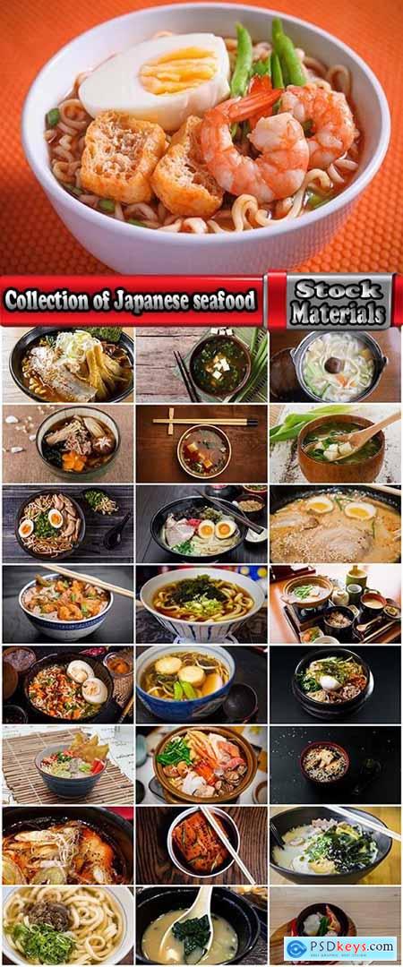 Collection of Japanese seafood soup noodles egg 25 HQ Jpeg