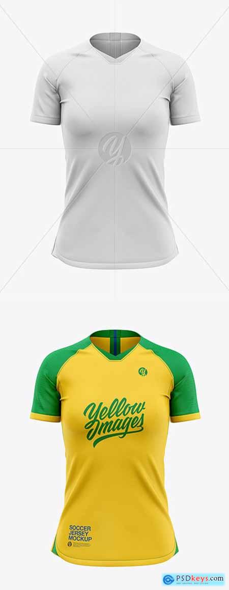 Womens Soccer Jersey Mockup - Front View