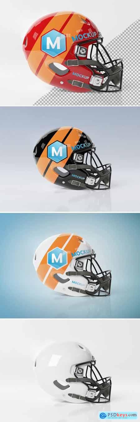 Isolated American Football Helmet Mockup