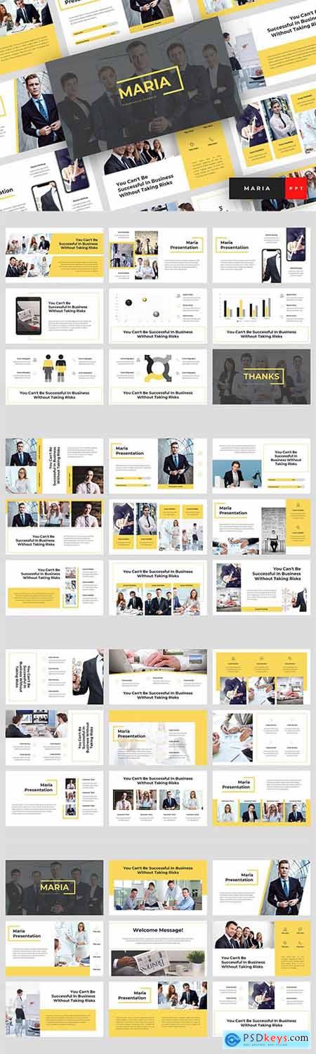 Maria - Pitch Deck Powerpoint Keynote and Google Slides Template