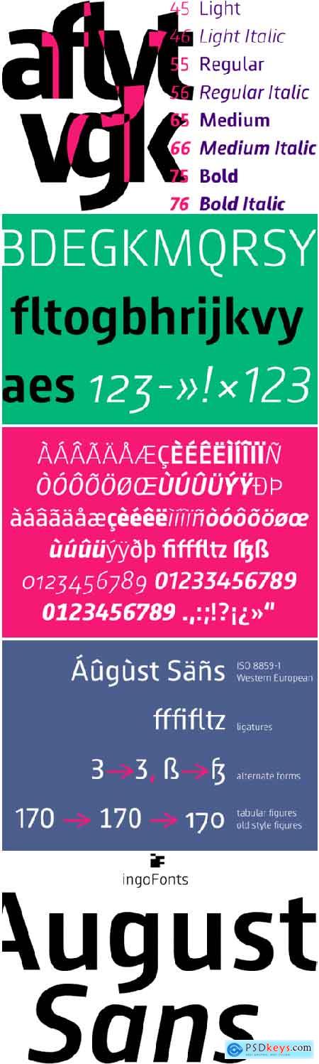 August Sans Font Family