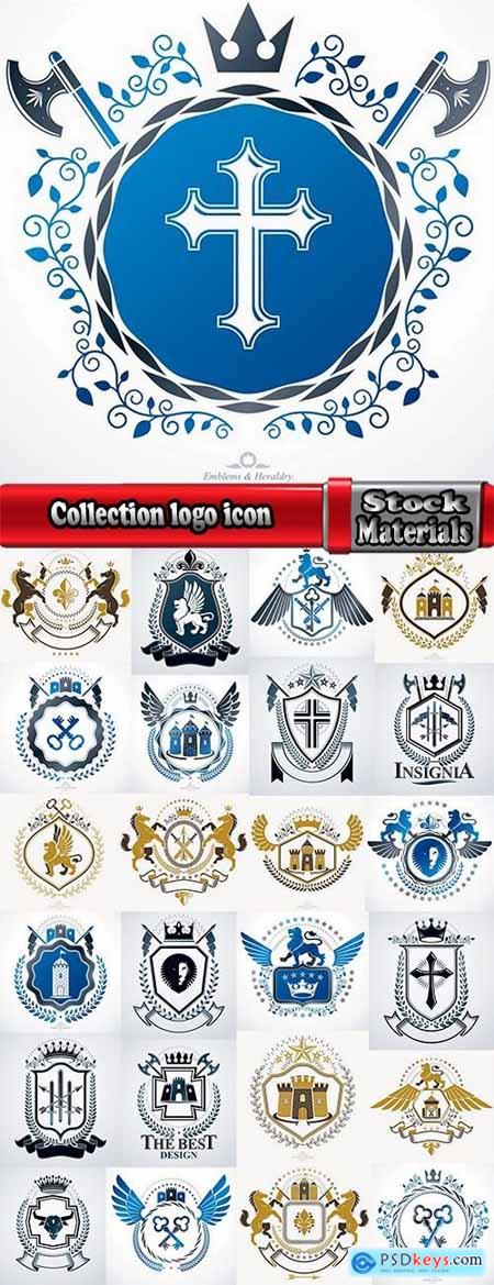 Collection logo icon web design element site 57-25 EPS