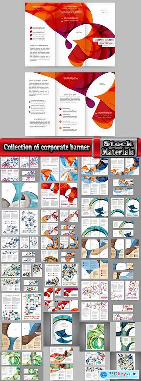 Collection of corporate banner flyer business card brochure cover vector image 25 EPS