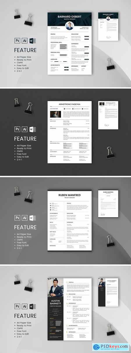 Professional CV And Resume Template Bundle