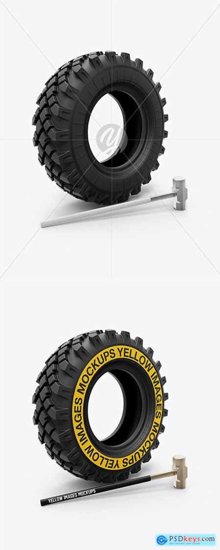 Crossfit Tire and Hammer Mockup