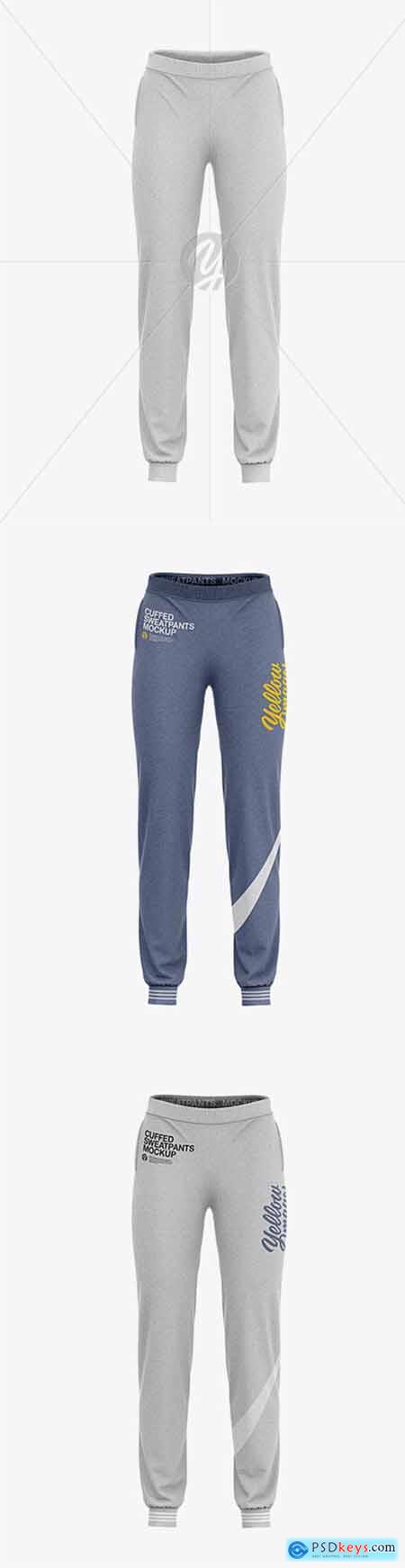 Download Women's Heather Cuffed Joggers - Front View » Free ...