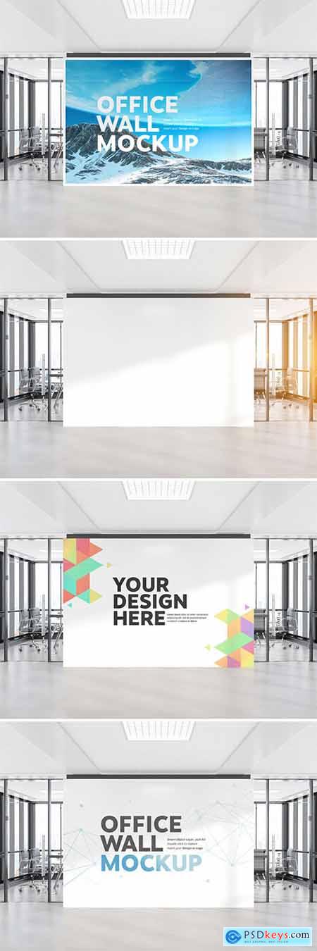 Wall in Modern Office Mockup