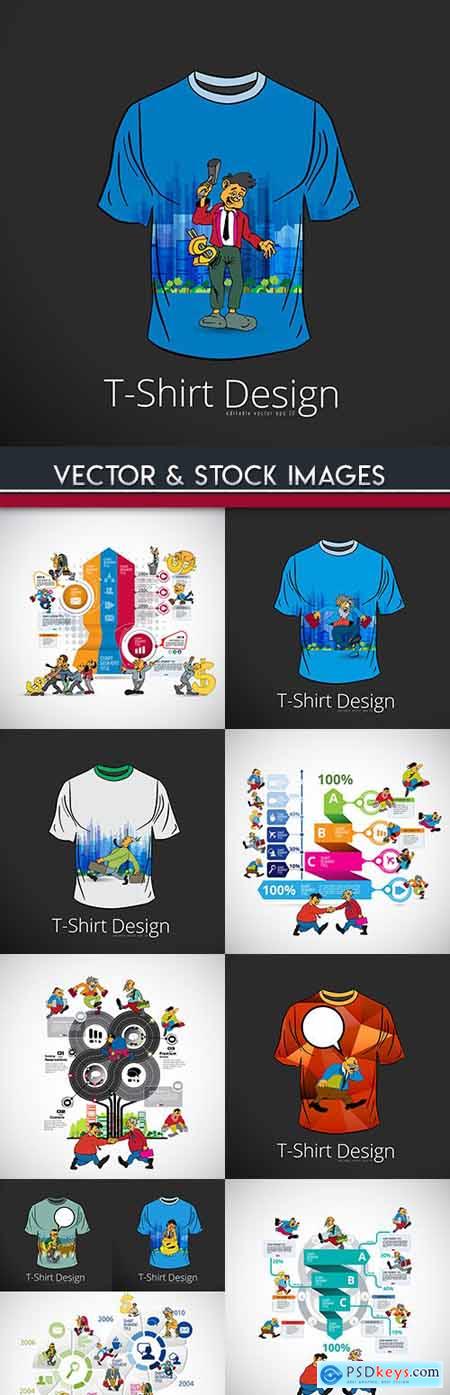 Design model of t-shirt with infographics elements » Free Download ...