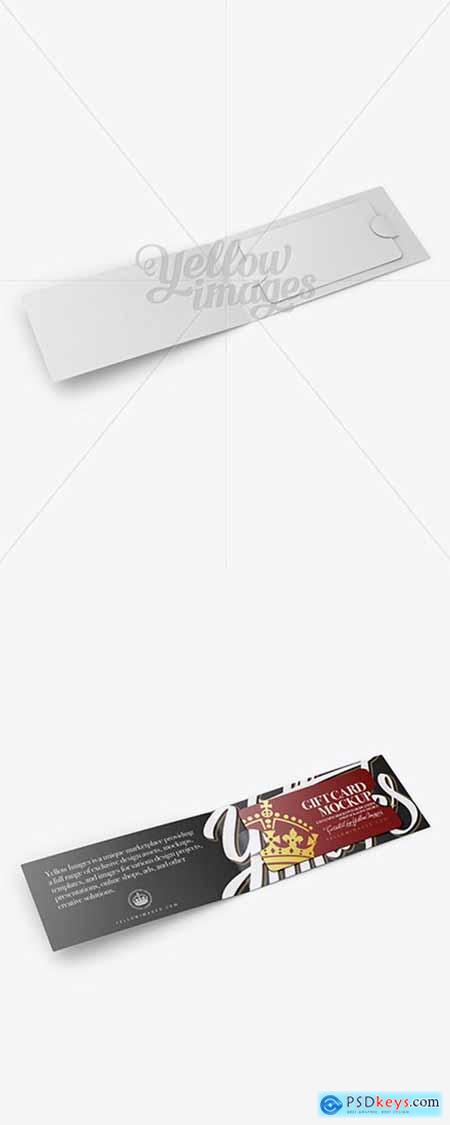 Gift Card Mockup - Halfside View ( High-Angle Shot)