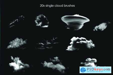 40 Cloud Brushes for Photoshop