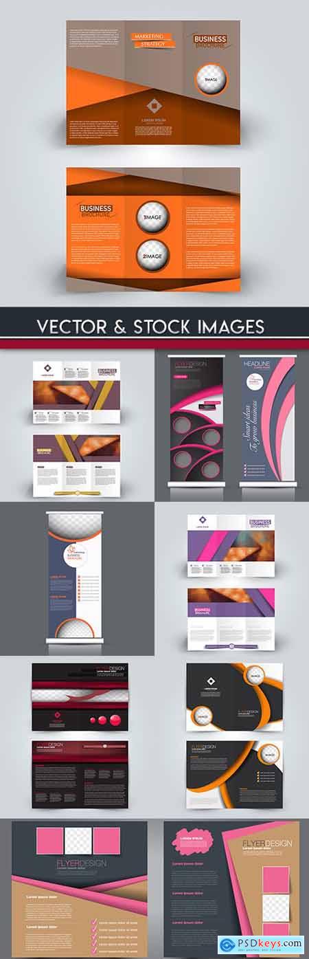Business card and brochure abstract templates 38