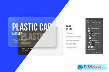 10 PSD Plastic Card mockup