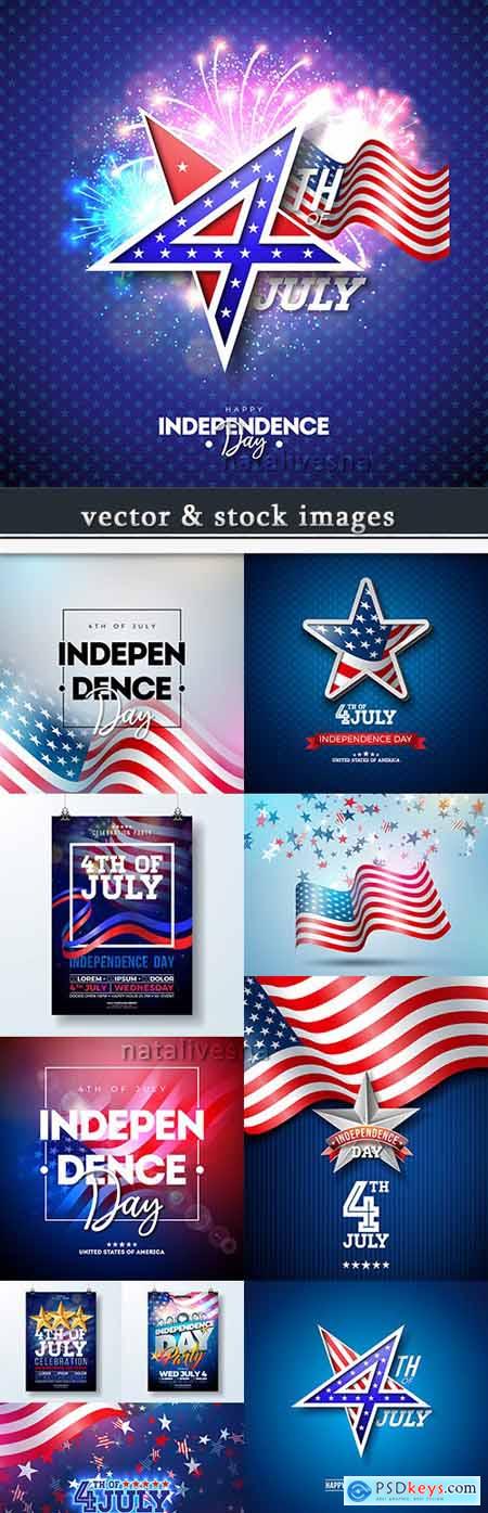 Independence Day USA illustration vector design 3