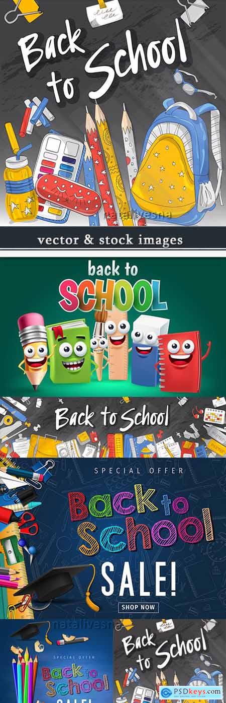 Back to school and accessories element illustration 18