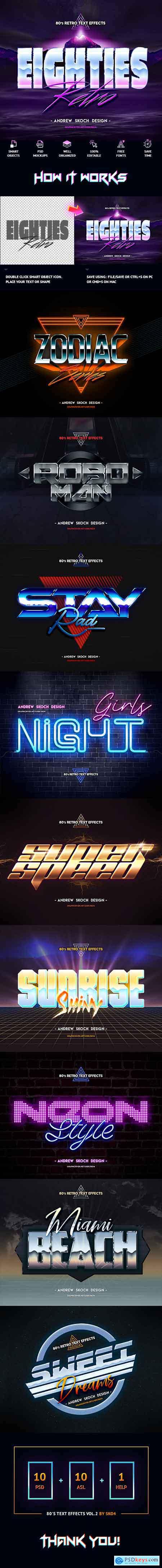 80s Retro Text Effects vol.3