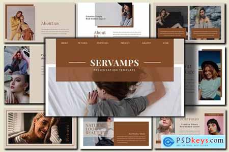 SERVAMPS Fashion Minimal - Powerpoint, Keynote and Google Slides Templates