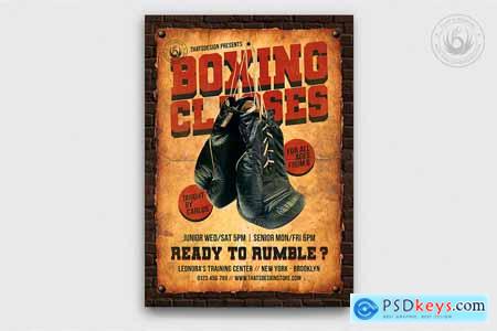 Boxing Classes Flyer Template