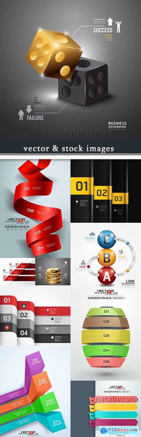 Business infographics options elements collection 62