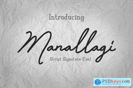 Manallagi - Script Signature Font
