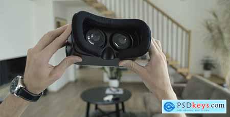 Videohive Putting On Virtual Reality Headset