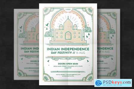 Indian independence day flyer template