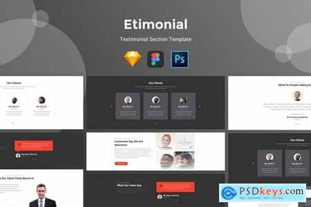 Etimonial - Team Section UI Kit Templates
