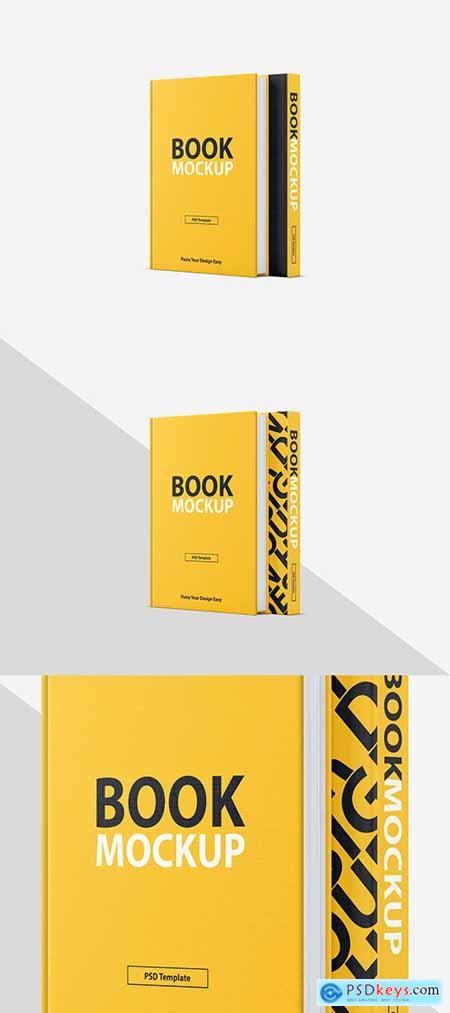2 Textured Book Covers Mockup