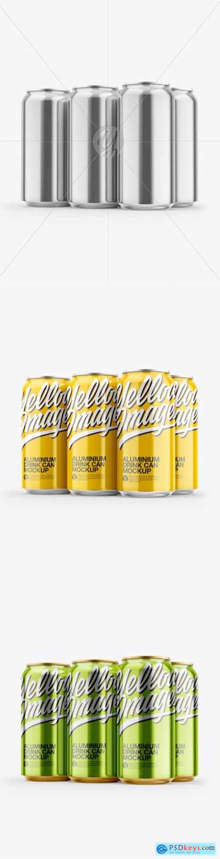 6 Pack Cans Mockup