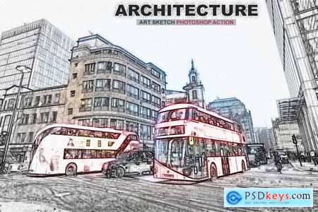 Architecture Art Sketch Photoshop Action