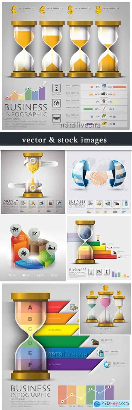 Business infographics options elements collection 58