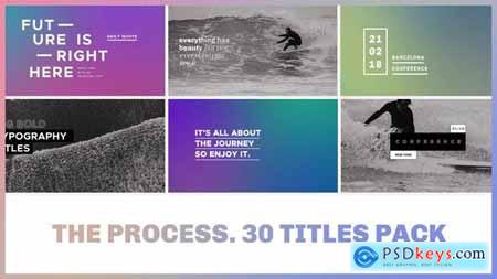 Videohive The Process Titles Pack