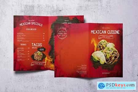 Mexican Bifold A4 & US Letter Food Menu V2