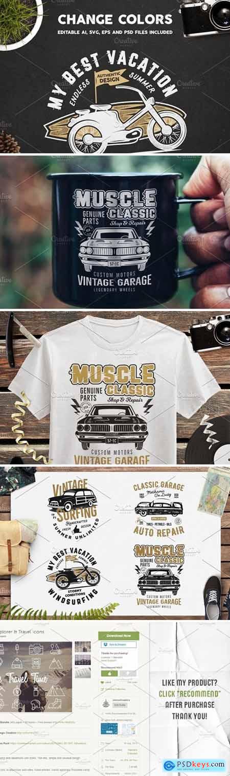 4 Summer Surf & Classic Garage Print 2782422