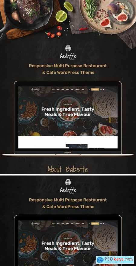 Babette - Restaurant & Cafe PSD Template