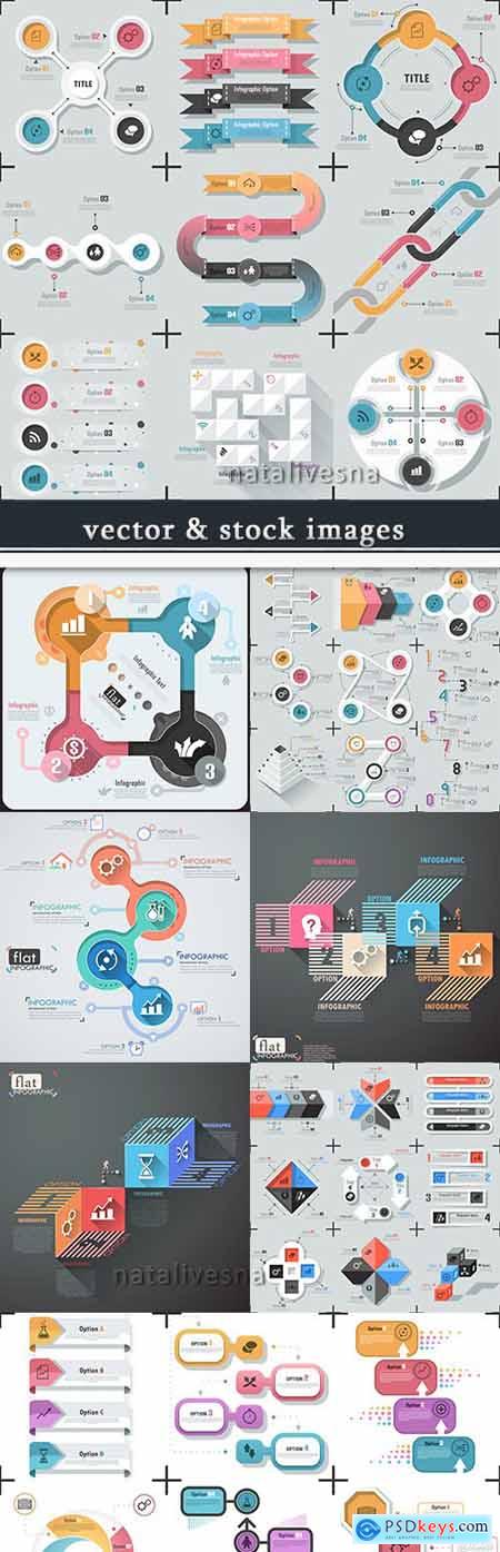 Business infographics options elements collection 56