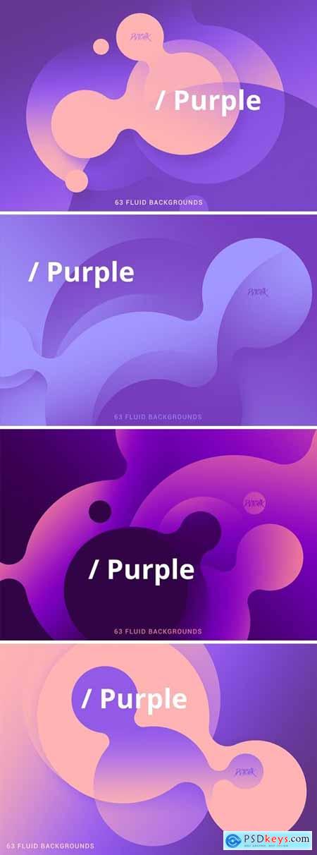 Purple Soft Fluid Backgrounds