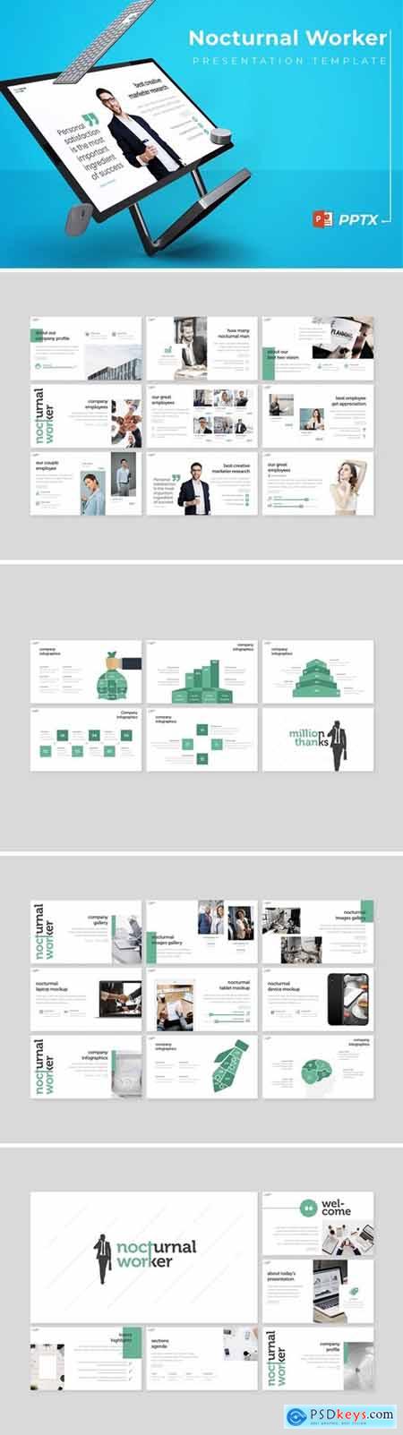 Nocturnal Worker - Powerpoint, Keynote and Google Slides Templates