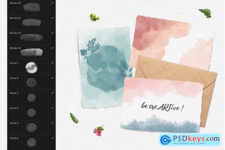 244 Watercolor Brushes For Procreate 3851051