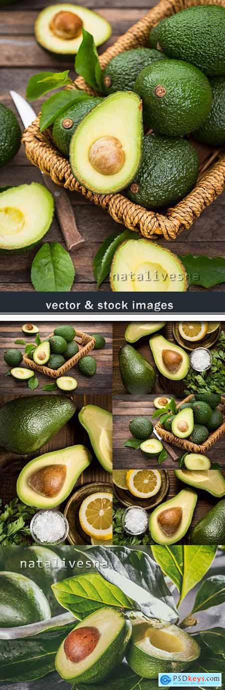 Avocado with salt and lemon for healthy food