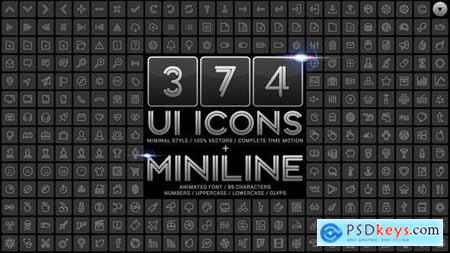 Videohive UI Minimal Icons & Miniline Font