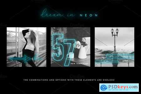 Dream in Neon - Aqua - Social Media 3796540