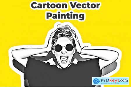 Cartoon Vector Painting PS Action