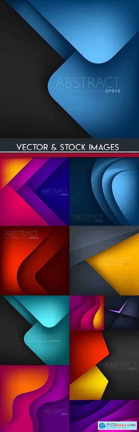 Bright modern background gradient and geometrical forms