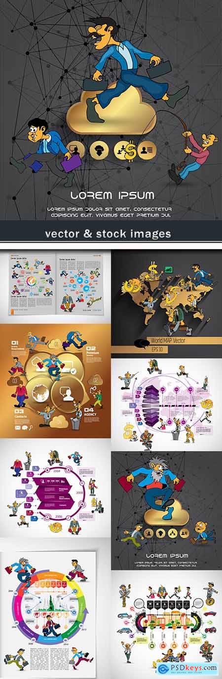 Business infographics options elements collection 53