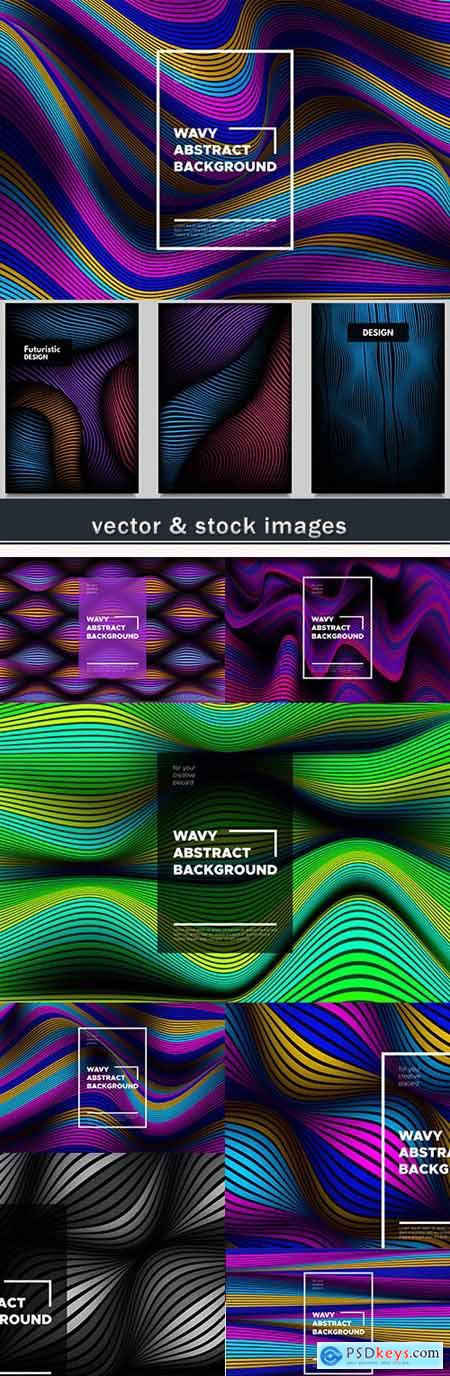 Abstract colourful wave decorative modern background
