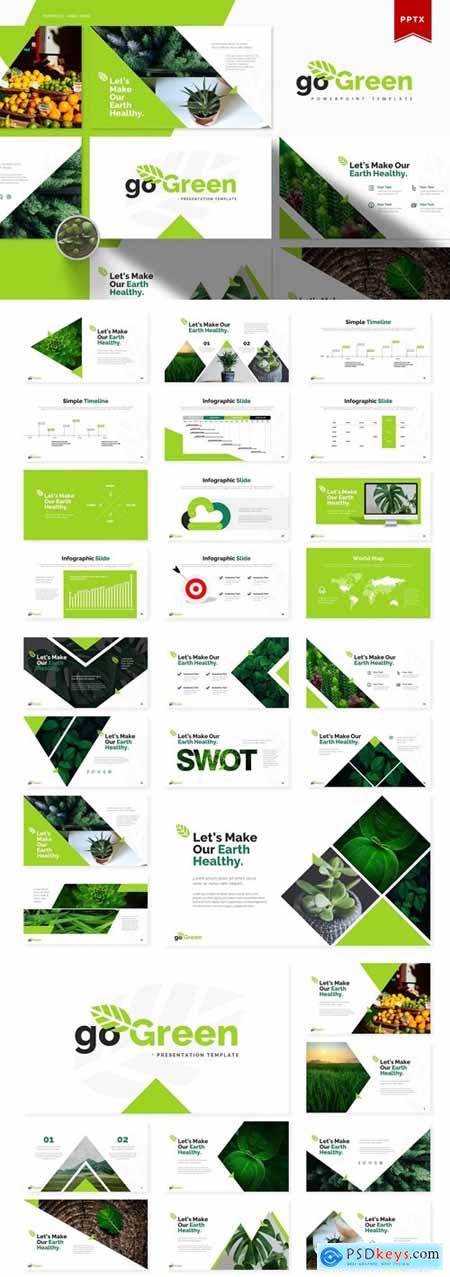 GoGreen - Powerpoint, Keynote and Google Slides Templates
