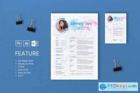 Professional CV And Resume Template Kimberly
